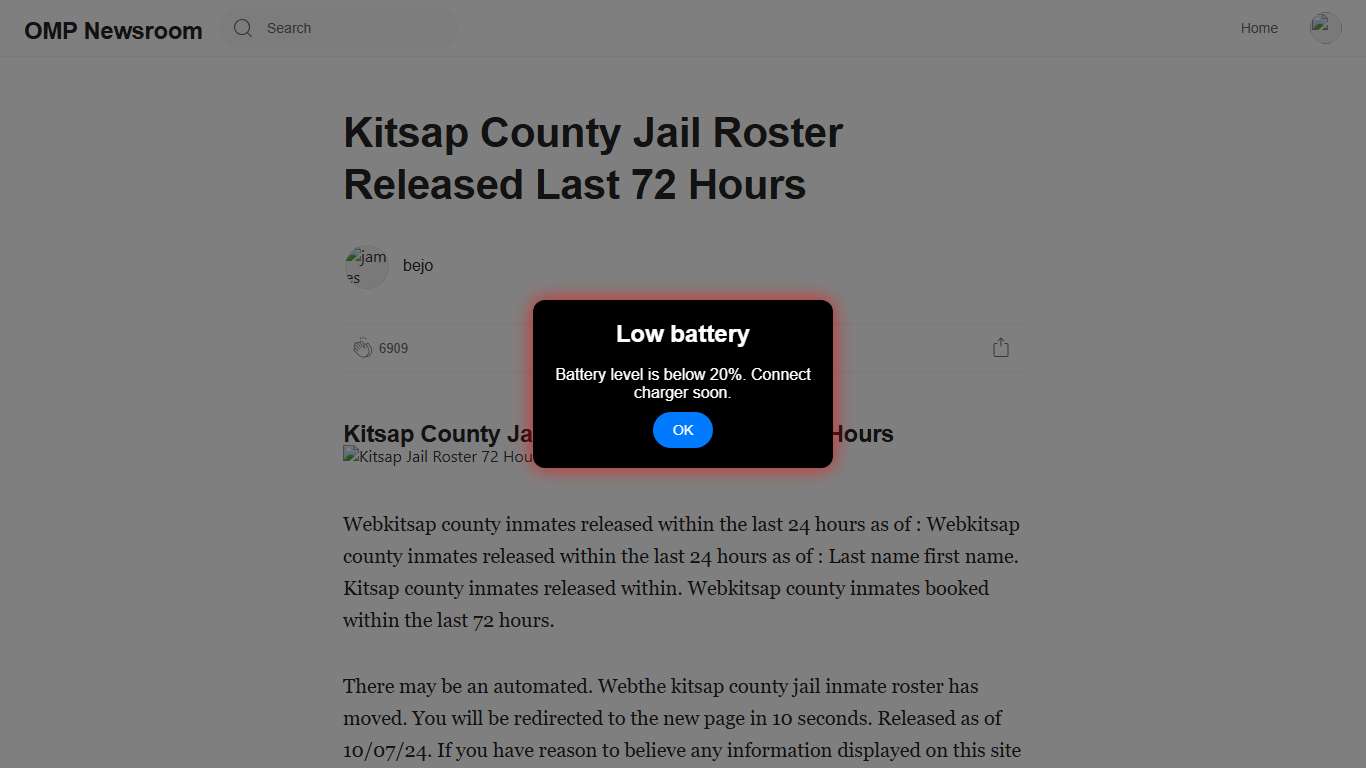 Kitsap County Jail Roster Released Last 72 Hours